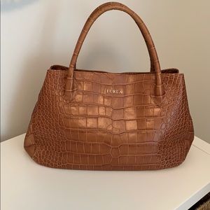 Medium  Brown Furla Croc 🐊
